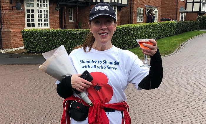 Karen Delay celebrates completing her epic walk - walker