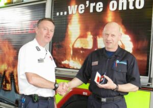 Nantwich fireman picks up long service medal