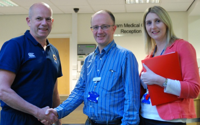 Doctors - Kiltearn's Peter Flattery and Sarah Burchell with Rick Carter of ctchealthcare