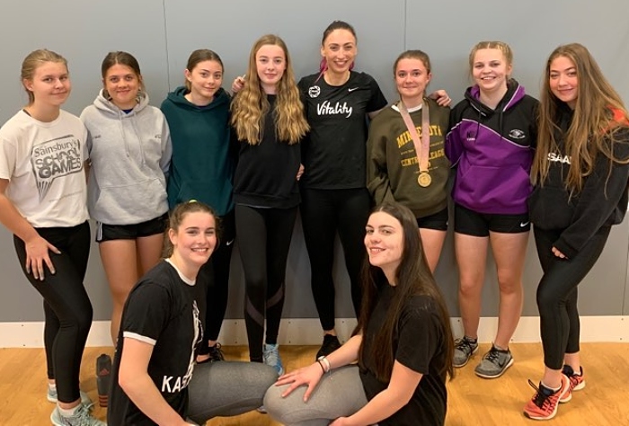 Ladyhawks netball Juniors 2 with Jade Clark