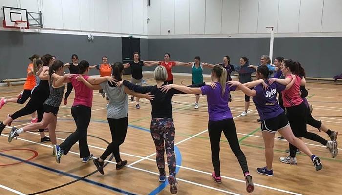 Ladyhawks netball in training