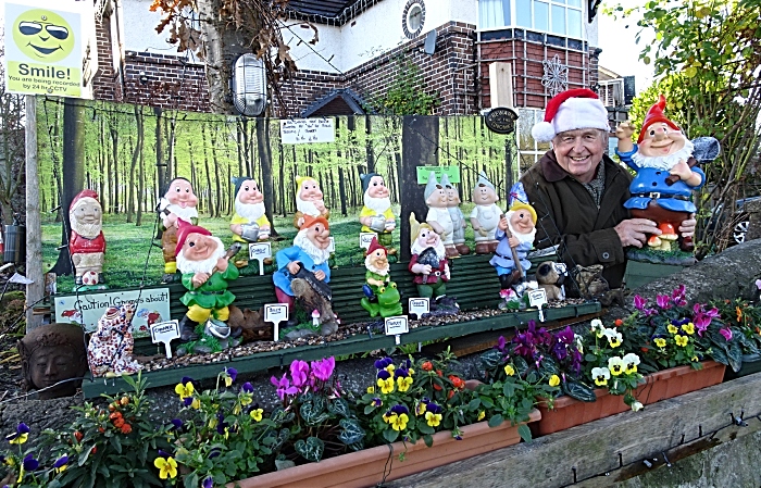 Laurence Perry and some of his gnomes