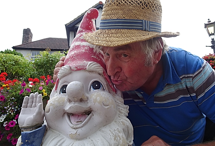 Laurence Perry with a kindly donated 4ft gnome (2) (1)