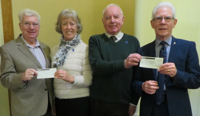 Cllr Moran's birthday - Leighton Prostate Support Group Cheque Presentation