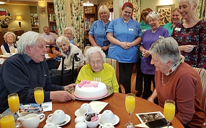 Lena Arger 105th birthday at Richmond Village