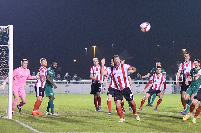 Lincoln City FC defend a corner