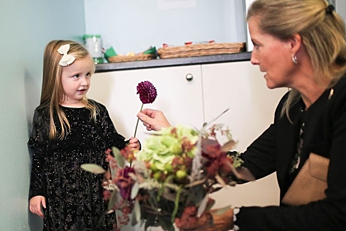 Lyla Jones - Youngest volunteer - with the Countess