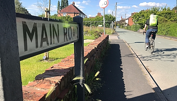 Main Road Shavington entrance-exit adjacent to the new development and The Elephant (1)