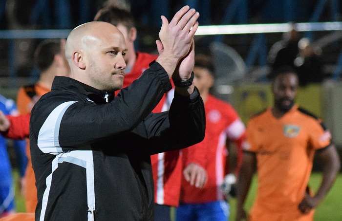 Manager Phil Parkinson thanks the away fans for travelling to Halesowen