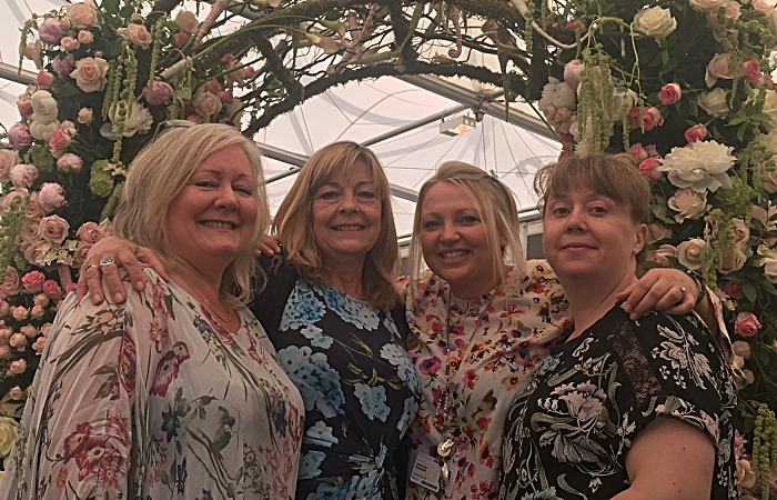 Marion Downes, Sue Kinsey, Karen Cope,Clare Brindle RHS Chelsea Future Florists - floristry