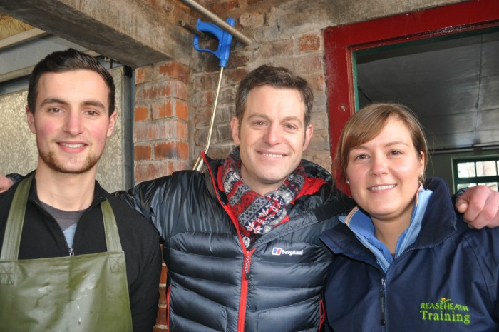 Matt Baker with Jason Smith and assessor Anna Hughes on Countryfile show