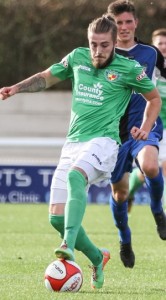 Max Harrop against Ashton United