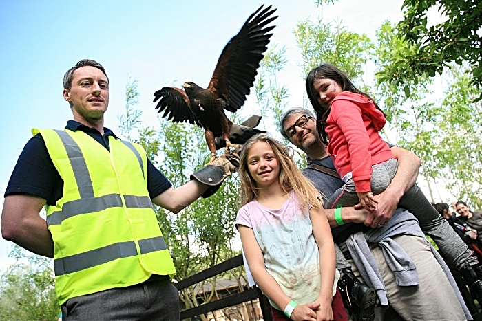 Mitch Doyle shows bird of prey to Leila Constable, Edie Carey and Matthew Carey (1)