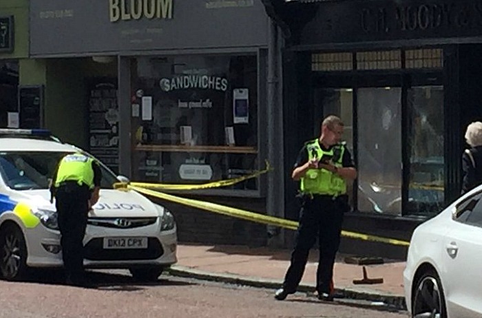 Moody's jewellery shop raid Pillory Street, Nantwich, pic by Jonathan Welford