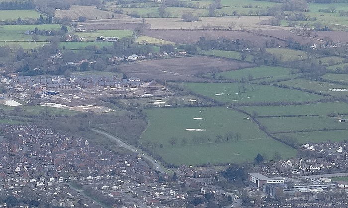 Local Plan - new inquiry - Muller Property plan for green land (centre), brine leas bottom right, stapeley gardens housing, left - pic by Jonathan White