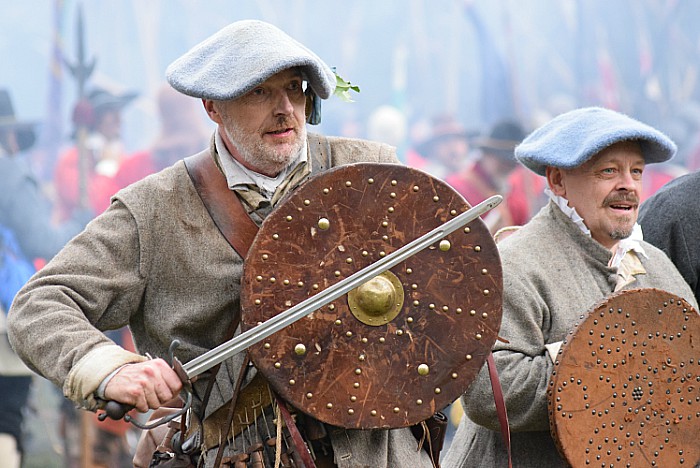 Musketeers resort to using their swords during the battle