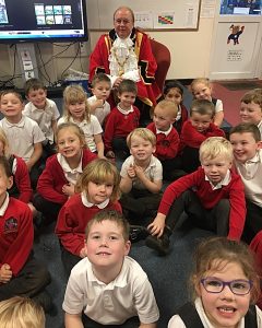 Mystery reader - Mayor at Shavington Primary