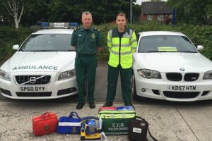 Nantwich First Responders welcome town’s first 24-hour defibrillator