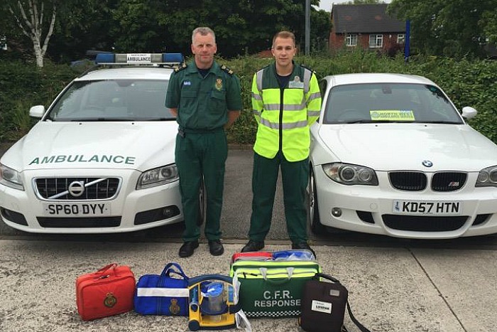 Nantwich Ambulance First Responders Gavin Palin (left) and Max Kelly