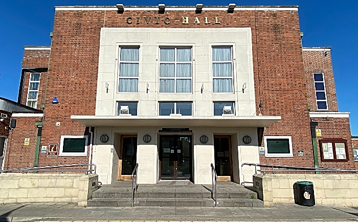 Nantwich Civic Hall frontage - May 2020 (1)