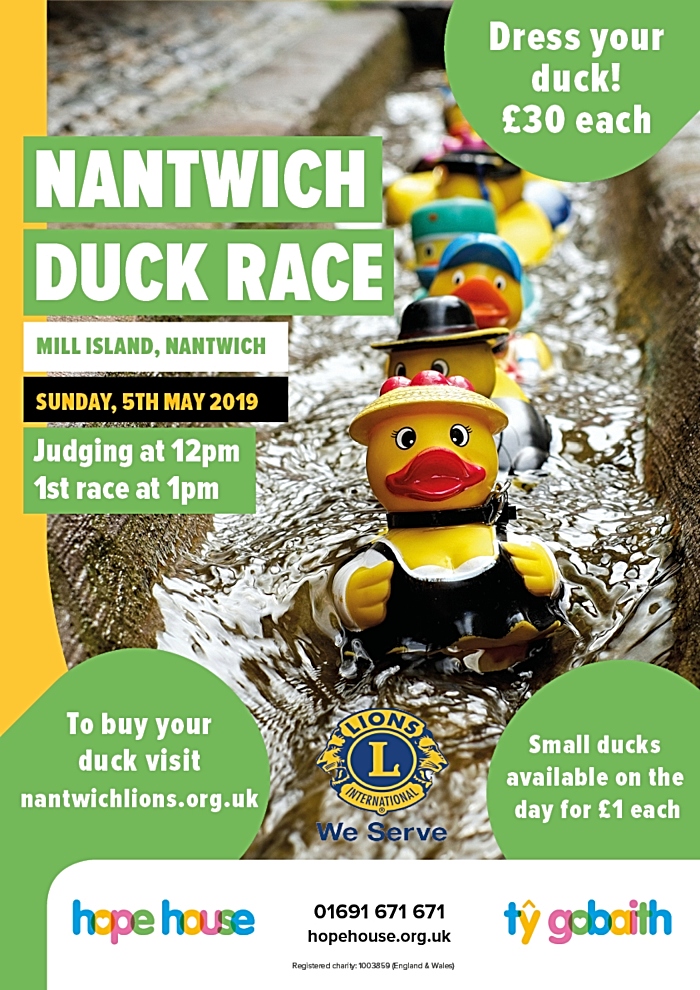 Nantwich Duck Race 2019 flier (1)