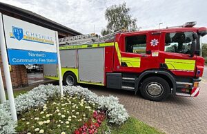 Fire crews tackle fire at allotments site in Nantwich