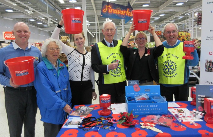 Nantwich Sainsbury's poppy collection