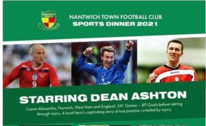 Former Crewe star Dean Ashton to guest at Nantwich Town dinner