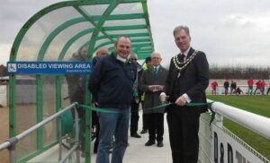 Nantwich Mayor opens new disabled stand at Weaver Stadium