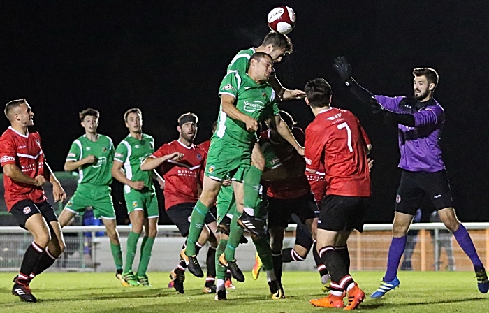 Nantwich Town v Hyde - header goes wide of the target (1)