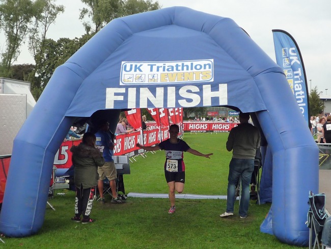 Nantwich Triathlon finisher