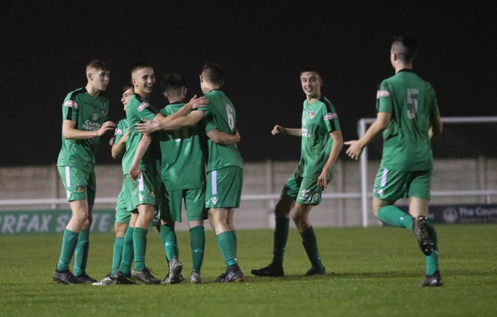 Nantwich Youth celebrate their third goal_Fotor