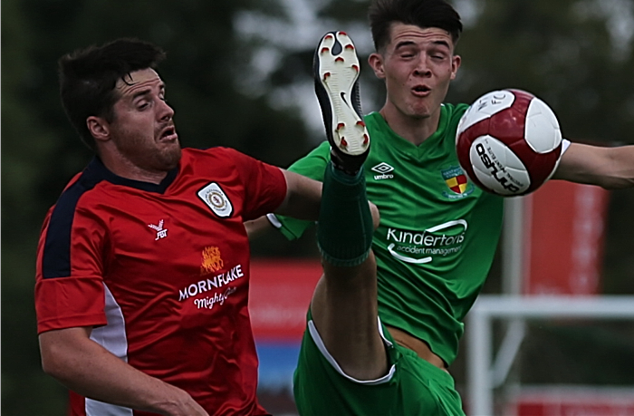 Nantwich v Crewe Alexandra - challenge for the ball (1)