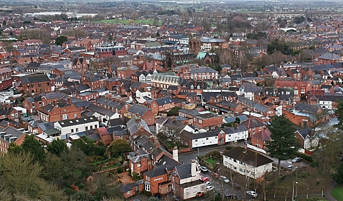 aerial view nantwich town centre