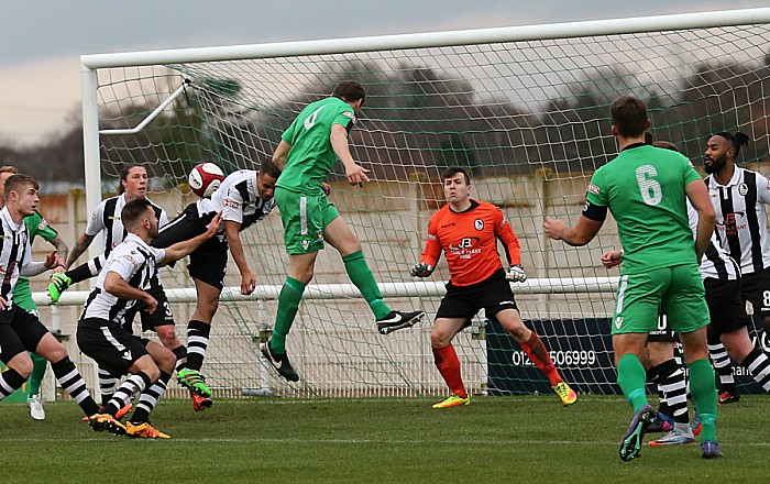 Nantwich goal against Coalville - Joel Stair heads home from a Matt Bell free-kick