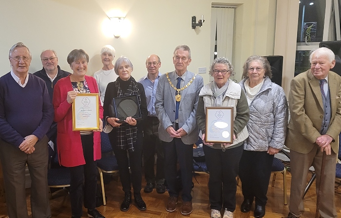 Nantwich in Bloom team celebrate award