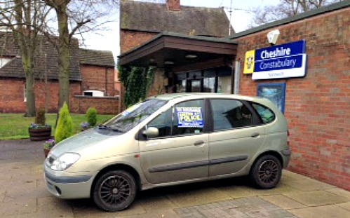 Nantwich police station car