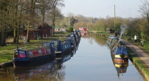 Canal’s “Shroppie Shelf” in Nantwich emerges during pandemic