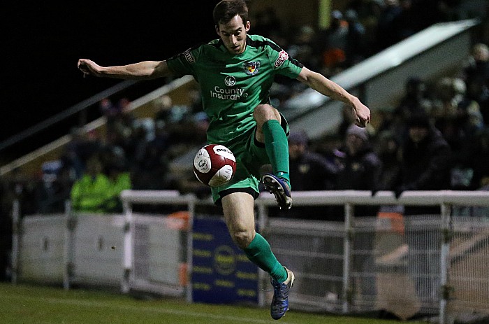 Nathan Cotterell expertly controls the ball