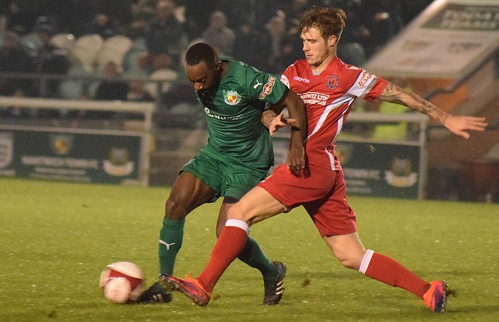 Coalville - new-signing-joe-mwasile-on-the-ball