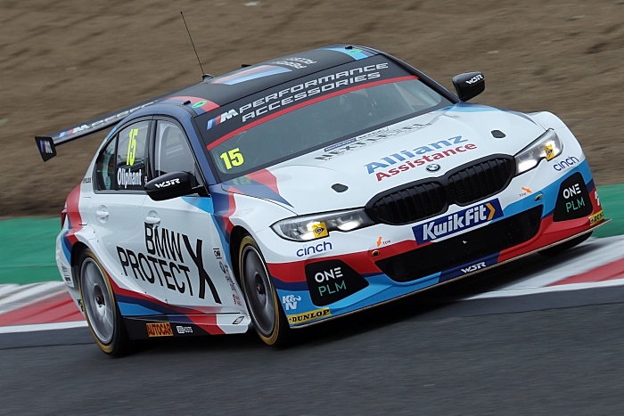 Oliphant in BMW at Brands Hatch