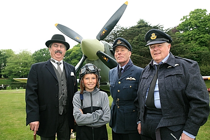 Oliver Corn, 11 yrs, with Richard Gumm, Stephen Heappey and Mark Anthony Craig WW2 Spitfire (1)