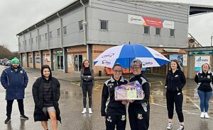 Nantwich Town Ladies distribute Christmas food hampers