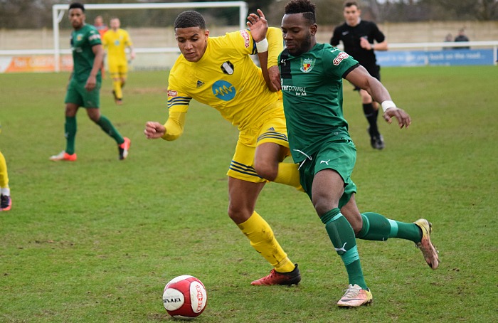 Osebi Abadaki battles for the ball