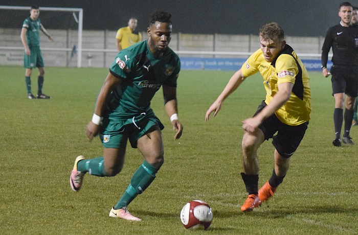 Osebi Abadaki prepares to cross the ball in the second half