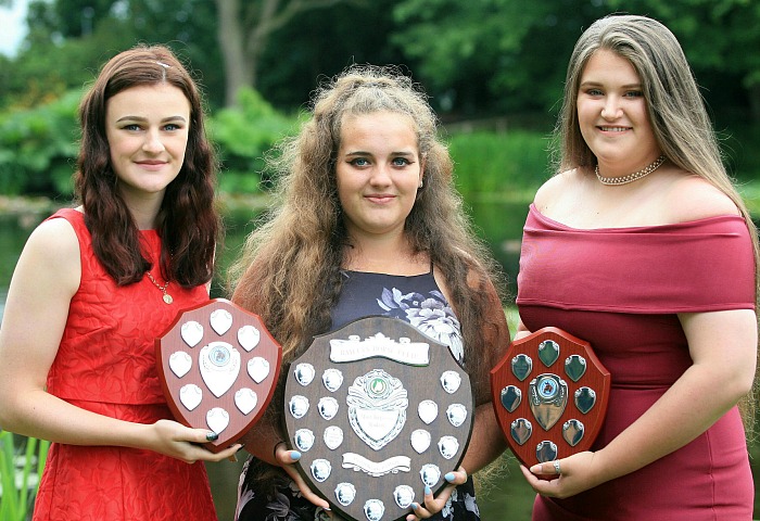 P5 equine L3 top students Eleanor Dickenson, Georgina Boyd, Phillippa Vaughan