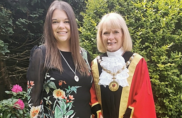 Pam Kirkham with daughter Caroline as Consort