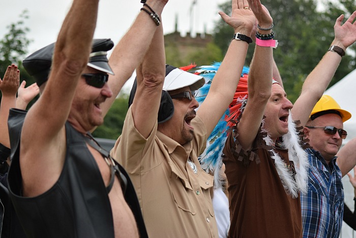 Party on Park - Audience members dressed as the Village People