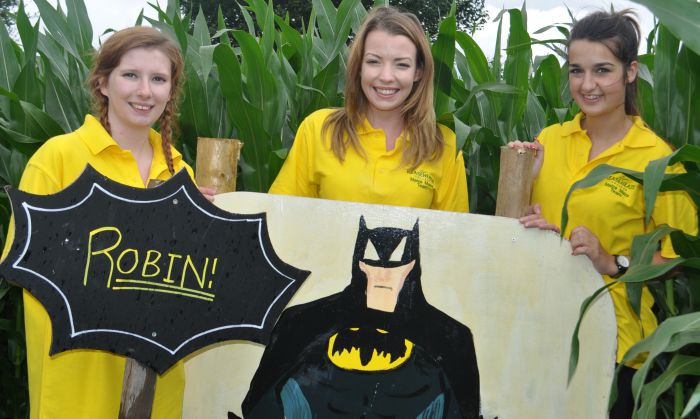 Patricia Taker, Carys Jones and Rosanagh Bailey Superhero maize maze