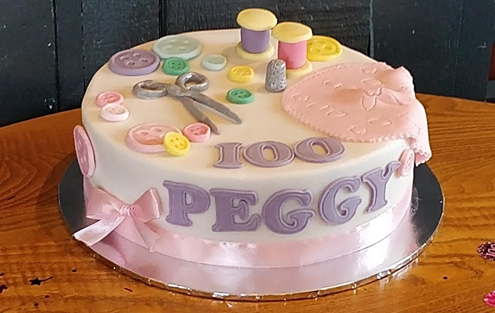 Peggy's 100th birthday cake